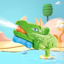별님토이즈 워터밤 흠뻑쇼 대용량 공룡 물총, 트리케라톱스-그린(대형)