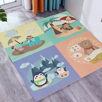 EVA픽처퍼즐매트60x60x1.2cm(4개세트) 층간소음매트 놀이방매트 거실매트, 60x60x1.2cm(4개세트)_고양이토끼