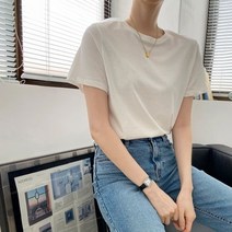 플러리싱 / [플러리싱]데일리 실켓 코튼 무지 라운드 반팔티