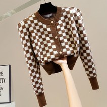 크롭가디건 볼레로 퍼프 가디건 단가라 니트 제주여행코디