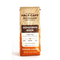 미국직구 오리지널 하프 카프 커피 회사 하프 카프 커피 미디엄 로스트 카페인 함량 홈타운 브루 남미 원산지 커피 미국 로스팅 및 제조 12온스 그라운드 커피, 수량, 상세참조
