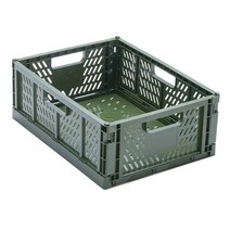 야마다 폴딩박스 접이식 수납정리함 A4사이즈, 카키