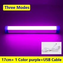 LED 야간 휴대용 사진 조명 USB 충전식 램프 조명 인테리어 선물 캠핑 on air 네온, 02 17cm Purple