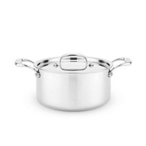 Heritage Steel 3.8L(4쿼트) 소스 포트 - 티타늄 강화 316Ti 스테인리스 스틸 5겹 구조 - 인덕션 준비 및 완전 클래드 미국 제조, 4-Quart Sauce Pot
