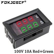056 DC 0100V 10A 50A LED 디지털 전압계 전류계 자동차 오토바이 측정기 볼트 검출기 테스터 션트, 12 10A Red Green