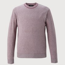 인디안 [23년 가을 최저가] 고급 면혼방 솔리드 멜란지 라운드니트 티셔츠 MIBBRYS1261BCW
