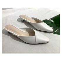 마론슈 나블랑 여성용 블로퍼 4cm 스틸레토 뮬 슬리퍼