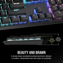 커세어 Corsair K60 RGB 프로 기계식 게임용 키보드 블랙 정품보장, K60 RGB Pro Low Profile, CHERRY LP