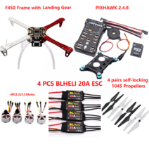 픽스호크 쿼드콥터 드론 PIXHAWK2.4.8 비행 제어 F450 키트 Ardupilot 100MW 무선 원격 측정 쿼드 콥터 BLHELI 20A 2212 모터 ESC 랜딩 기어, [01] Simple Collocation