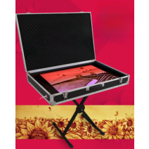 샌드아트 매직 보드 모래 놀이판 LED 스탠드 그림판, 커버 있음 단색 온백받침대 없음