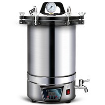 레토르트 고압 증기 멸균기 휴대용 스텐 살균 소독기, 24L 퀵오픈 CNC 자동제어