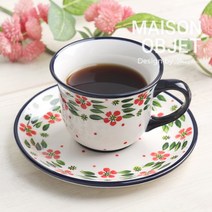 [프라카] 폴란드풍 도자기 튤립커피잔 1인 세트, 제니아