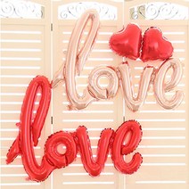 렛츠파티 이니셜풍선 숫자풍선 은박풍선 헬륨풍선 파티용품 이벤트풍선, LOVE은박 실버, 1개