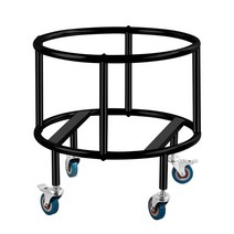 소쿠리운반카 수프 버킷 랙 주방 단열 휠 이동식 버킷 크기 조정 가능 식당용, 단일사이즈, 블랙 45cm