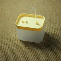 고양이 물 분수 자동 필터 USB 전기 음소거 고양이 술꾼 그릇 고양이를 위한 재순환 여과 음주기 애완 동물 물 디스펜서 15l, Yellow white+US Plug