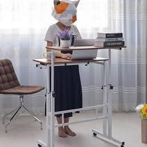 서서일하는 컴퓨터 책상 스탠딩테이블, 스탠딩테이블_우드