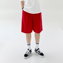 아도르클래식 바스켓 헤비 오버핏 하프 기장 통 넓은 밴딩 반바지