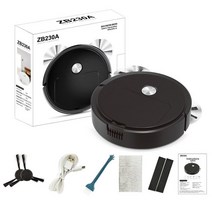 로봇청소기로봇 진공 청소기 3 IN 1 USB 충전식 스마트 스위퍼 자동, 블랙