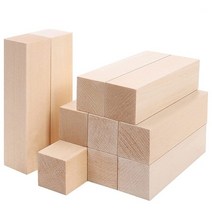 대형 조각 나무 블록 10 팩 4X1X1 인치 미완성 Basswood 프로젝트 공예 키트 초보자 DIY 취미 세트, 01 육군 녹색