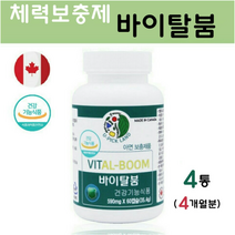 U-PICK LAND 바이탈붐 난백 단백질 난백란 난단백 계란 달걀 흰자 수양난백 난백가루 난백분말 알부민 글로불린 남자 여자 아연 영양제 로열젤리 캐나다, 2+2 /4개, 60캡슐