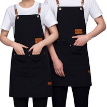 캔버스 프리미엄 앞치마, 블랙