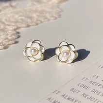 다왕 amZE386 골드 라인 장미꽃 귀걸이 [은침]