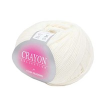 [앵콜스] 크레용실 낱개(10+1) 인형실 소품실 면사 뜨개실 털실, 02 아이보리