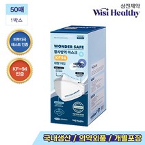 삼진제약 독일더마테스트 완료 황사마스크 KF94 50매X1박스(국내생산의약외품)