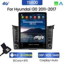 안드로이드 올인원 테슬라 스크린 자동차 라디오 스테레오 멀티미디어 비디오 플레이어 현대 i30 II 2 GD 20112017 BT 차량 네비게이션 GPS 헤드 유닛, [05] TS800 8G 128G, TS800 8G 128G
