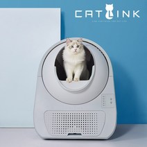 SD커머스 고양이 자동 화장실 스마트 향균 탈취 특대형 자동 청소 센서 화장실, 화이트(휴대폰 연동x)