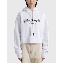 Palm Angels 라인스톤 스프레이 로고 후디