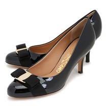 페라가모 바라 보우CARLA 70 7CM NERO 0574563 여자 펌프스(발볼C)