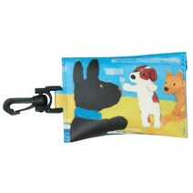 강쥐 롤타입 배변봉투 인조가죽 케이스 반려동물 응가 야외용품 똥봉투, 1개, 화이트