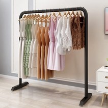 드레스룸 인테리어 옷걸이 이동식 행거, 블랙 가로 100 세로 42 높이 150