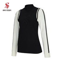 세바스찬골프 여성 페이크 레이어드 모크넥 긴팔 티셔츠 2253