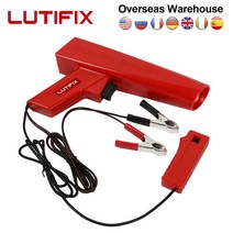자동차 점화 테스터 진단 스캐너 플러그 점화코일 멀티 테스터기 lutifix 엔진 타이밍 라이트 자동차 제논 점화 타이밍 라이트 건 어드밴스 유도 스트로브 타이밍 라이트 도구, 없음