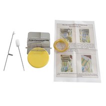 GHSHOP 작은 직조 도구 darning 청바지와 옷 수선을 위한 니트 직조 diy 공예 스티칭 구멍 수리 도구 키트, 목재, 실버 옐로우