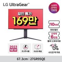 LG 신모델 OLED 27GR95QE 울트라기어 27인치 QHD 240Hz 0.03ms(GtG) 올레드 게이밍모니터 4극단자, 택배발송