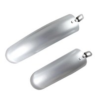 2Pcs 접이식 자전거 흙받이 진흙 가드 전면 후면 펜더 사이클링 부품, 다중, 플라스틱, 실버 12인치