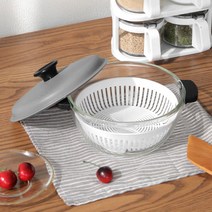 내열유리 전자렌지 오븐 찜기 유리 쿠킹볼 2size, 1.5L