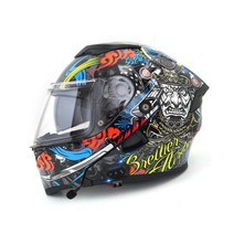 블루투스 헬멧 시스템 풀페이스 오토바이헬멧 경량 일체형 바이크 하이바 3XL, 11_빈티지+투명쉴드+3종세트포함