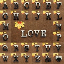 MIR WAY 입체 셀프 카페 이니셜 알파벳 스티커 미니간판, X