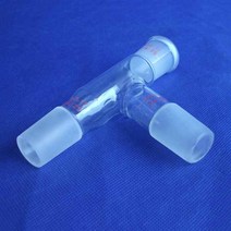 플라스크 삼각 과학 도구 유리 증류 어댑터 3 방향 clasen 헤드 커넥터 튜브 표준 접지 입 24/29