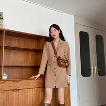 제이헬렌 고급스러운 느낌과 차분하고 길어보이는 원피스자켓