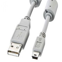 허브몰 / (K)고급형 USB2.0 Mini 5핀 케이블 1.8M /2중 차폐 쉴드/ 트위스트 페어/ EMI 필터/ 금도금 핀, 1