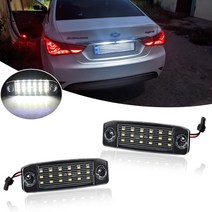 자동차 LED 번호판 조명 현대 소나타 10 10-13 YF 10MY 2010-2013 GF 기아 스포티지 2011-2013 2 개, [01] 2PCS LED Light