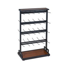 신발 가게 선반 전시대 매장 철재 슬리퍼 걸이 140cm, 상세 페이지 참고, 블랙 + 블랙 후크 (50x80)