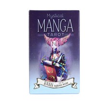타로카드 텔레마 게임 보드 오라클 아르누보 스타일 셀틱 데크 카드 가지 마녀 그린 골든, 18 Mystical Manga