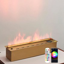 벽난로 골드 팝 모던 골드 벽난로 홈 장식 다채로운 벽난로 스팀 골드 모조 열 전기 벽난로, [07]