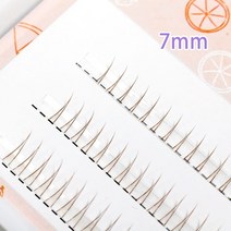 자연스러운 전문가용 실크 속눈썹 V모양 속눈썹 내추럴 하단 부드러운 묶음 클러스터 메이크업, 01 0.07mm_01 J, 08 7mm-Brown